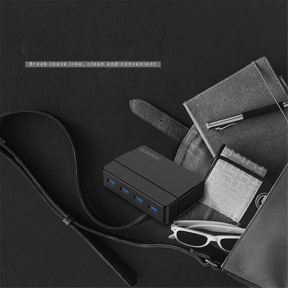 Regleta ORICO H4928-U3 Hub USB 3.0 de 4 Puertos Super Speed ​​con transformador